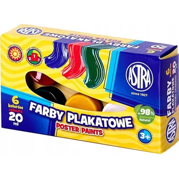 Vodová barva Plakátové barvy Astra 8 barev x 20 ml