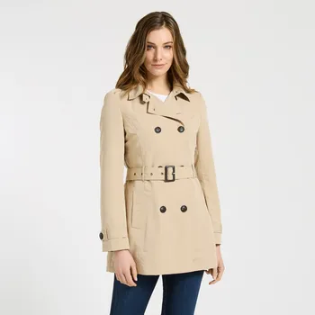 Dámský kabát Baťa dámský tříčtvrteční lehký trenčkot béžové, vel. Xl