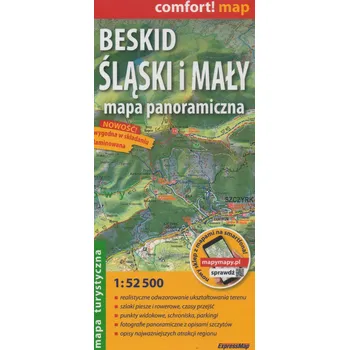Beskid Ślaski i Mały. Mapa panoramiczna; laminowana mapa turystyczna 1:52 500 Kolektiv autorů