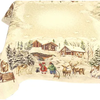 ubrus Vánoční gobelínový ubrus 35 x 50 cm Zlatá zima