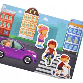 Desková hra Společenská hra Magnetická hra Město 2 magnety + tabule /Qbee