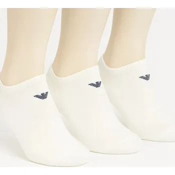 Pánská móda Emporio Armani Calza ponožky na nohy bavlněné bílé pohodlné 3-Pack 39-42