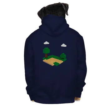 Pánská mikina Bastard Lego postava z vlastní fotky pánská mikina na zip Navy