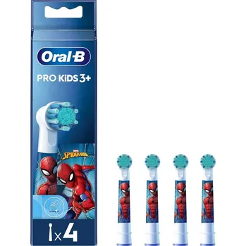 Drogerie Náhradní hlavice pro dětské elektrické zubní kartáčky Oral-B EB10 4 FFS SPIDERMAN (4 ks)