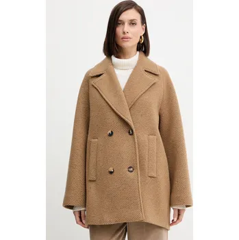 Dámský kabát Kabát s vlnou MM OBLIQUA 2526906018600 béžová 80X, vel. M