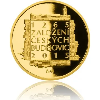 2015 - Zlatá medaile České Budějovice - číslováno - Au 1/2 Oz
