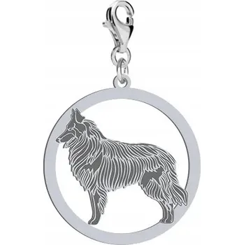 Šperk Přívěsek Stříbro 925 Belgický ovčák s DEDIKACÍ DÁREK