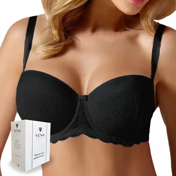 Podprsenka Vena podprsenka bardotka, balkonetka černá velikost 75H