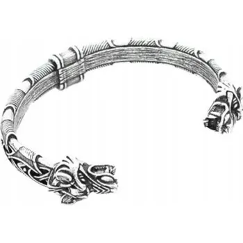 Náramek Pánský stříbrný náramek Severský Viking Vlk