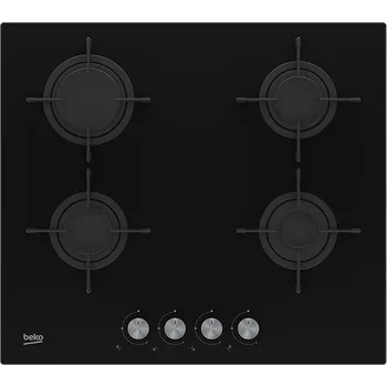 Varná deska Plynová varná deska Beko HILG64220S, 4 hořáky, černá