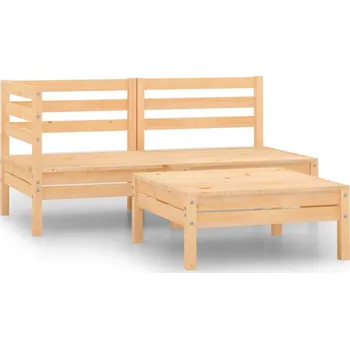 Zahradní sestava 3dílná zahradní sedací souprava masivní borovice