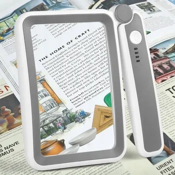 Lupa 10 LED LUPA S PODSVÍCENÍM PRO ČTENÍ SKLO ZVĚTŠOVACÍ 4x SE SVĚTÝLKY