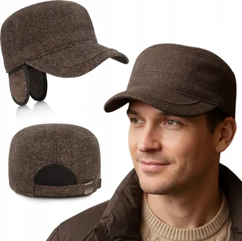 Čepice Pako Jeans pánská patrolka hnědá velikost 56/58