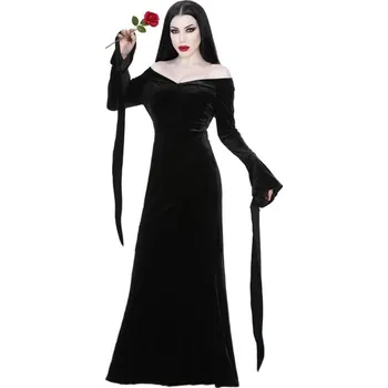 Dámský kostým Velmawig, M, Morticia Addams