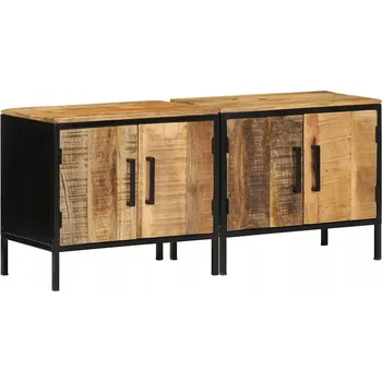 Noční stolek NOČNÍ STOLKY 2 KS 50X30X45CM Z MASIVNÍHO MANGOVÉHO DŘEVA