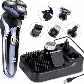 Holicí strojek HOLICÍ STROJEK ELEKTRICKÝ PÁNSKÝ STROJEK NA OBLIČEJ VOUSY STŘÍHÁNÍ VLASŮ 4V1