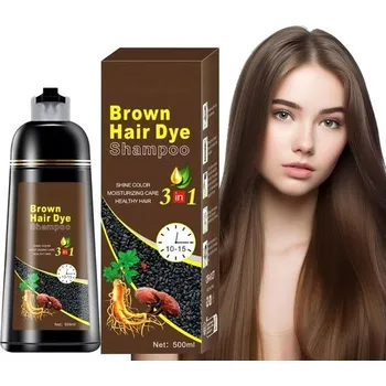 Barva na vlasy Černý šampon pro zakrytí šedivých vlasů a vousů, okamžité barvení a dlouhotrvající šampon, snadné