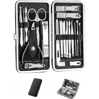 SADA NA MANIKÚRU A PEDIKÚRU NA NEHTY 20EL POUZDRO NŮŽKY KLEŠTIČKY BOX NÁŘADÍ