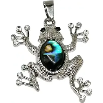 Přívěsek Přívěsek žabka s mušlí Paua-Abalone