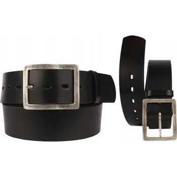 Opasek Pásek Kožený Opasek Černý Ke Kalhotám Široký 5,0 cm Pro Obvod Pasu 105 cm