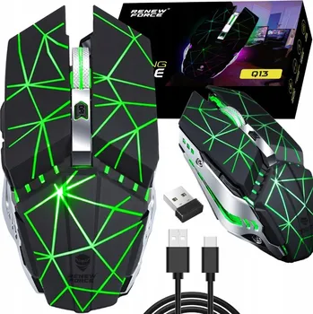 Myš Bezdrátová optická myš pro hráče myš pro notebook s podsvícením