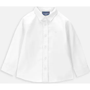 Pánská košile Coccodrillo dětská košile s dlouhým rukávem bavlna bílá, velikost 68
