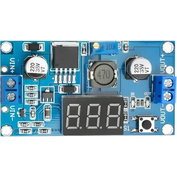 Měnič napětí YAODHAOD DC-DC měnič nastavitelný 1,25 V ~ 37 V / 0,3 A ~ 3 A měnič napětí snižující napětí s LED