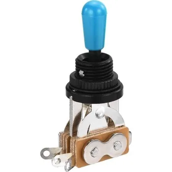 Příslušenství ke stanu QUARKZMAN 3polohový přepínač pro kytaru, rovný přepínač, černý s modrým krytem tlačítka, náhradní