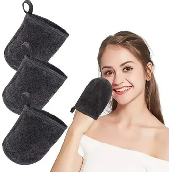KinHwa Rukavice na odličování obličeje Čisticí pouze vodou Odstraňuje make-up Mikrovláknový hadřík