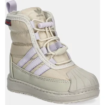 Dívčí zimní obuv Dětské zimní boty adidas Originals SUPERSTAR 360 BOOT 2.0 ID4048 béžová 08X, EUR 20