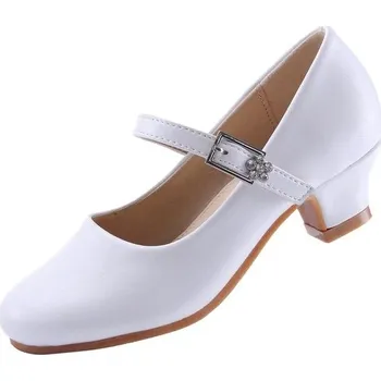 EIGHT KM Dívčí elegantní princeznovské svatební lodičky Mary Jane na podpatku EKM7015 Athena z