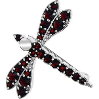 Brož Český granát brož stříbrná 150347