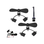SEMINISMAR Ventilátor pro mobilní telefon, ventilátor s USB-C, přenosný mini USB ventilátor, 3 v 1,