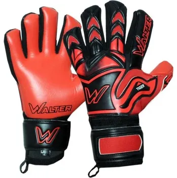 Brankářské rukavice Brankářské rukavice Walter Professional, fotbalové, model Tiger s dlahami. (Červené, 10)