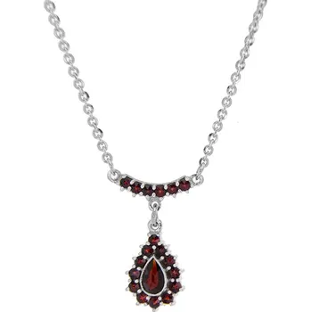 Náhrdelník Český granát náhrdelník stříbrný 170053