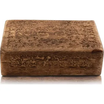 Úložný box Skvělé dárky k narozeninám Ručně vyrobená dekorativní dřevěná šperkovnice Strom života Řezba