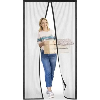 Roleta Síť proti hmyzu na dveře 85x215cm, Meet Beauty síť proti hmyzu na balkonové dveře černá, magnetická