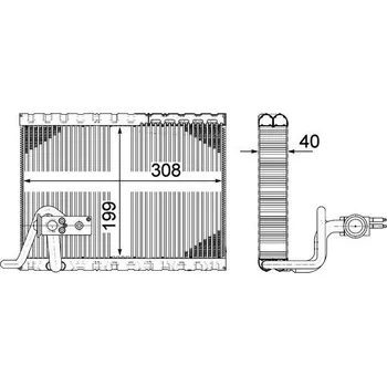 Výparník klimatizace Výparník, klimatizace MAHLE AE 124 000P
