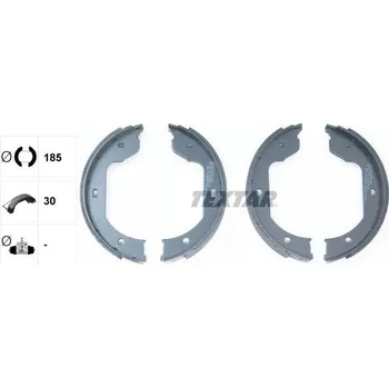 Brzdová čelist Sada brzdových čelistí, parkovací brzda TEXTAR 91058700