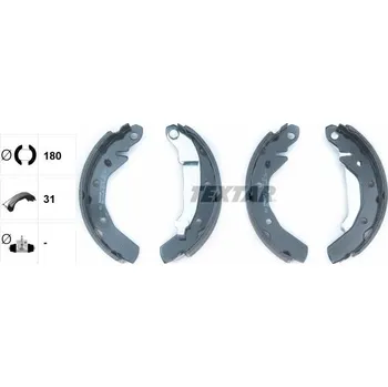 Brzdová čelist Sada brzdových čelistí TEXTAR 91054000