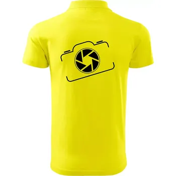 Pánská košile Zrcadlovka obrys - Polokošile pánská Pique Polo 203 - 4XL ( Citrónová )