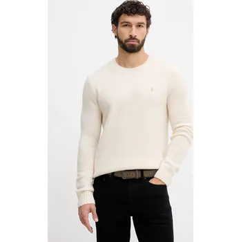 Pánský svetr Vlněný svetr Polo Ralph Lauren 710918805 béžová 01A, vel. XXL