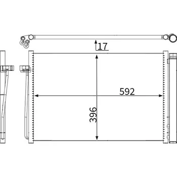 Výparník klimatizace Kondenzátor, klimatizace MAHLE AC 344 000S