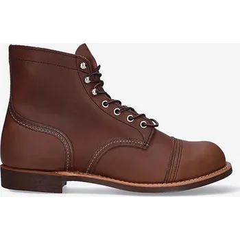 Pánské tenisky Kožené boty Red Wing Iron Ranger, 45, hnědá, 89X