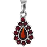 Český granát přívěsek stříbrný 140106