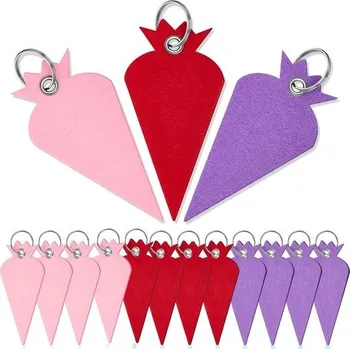 Otuuz 12 kusů plstěných klíčenek