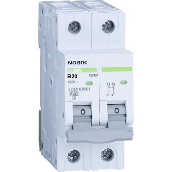 Jistič Noark 100039 Ex9BN 2P B20 Instalační jistič 6 kA, charakteristika B, 20 A, 2pól (Ex9BN 2P B20)