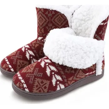 Dívčí zimní obuv Dámské pantofle MIXIN, teplé domácí boty, zimní pantofle pro dospělé, červené, velikost EU 40/41