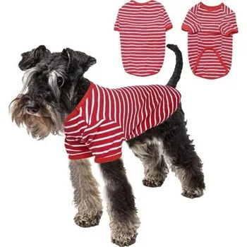 Obleček pro psa PetSmiler psí svetr - tenký psí svetr pro středně velké psy, roztomilá pruhovaná psí trička pro