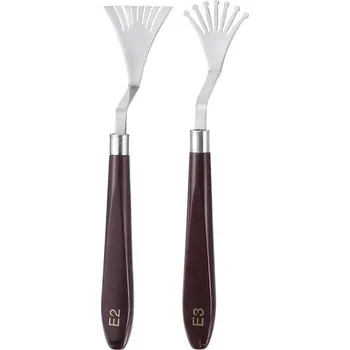 QUARKZMAN 2dílná sada malířských špachtlí E2 E3 z nerezové oceli, umělecká špachtle, malířský nůž,